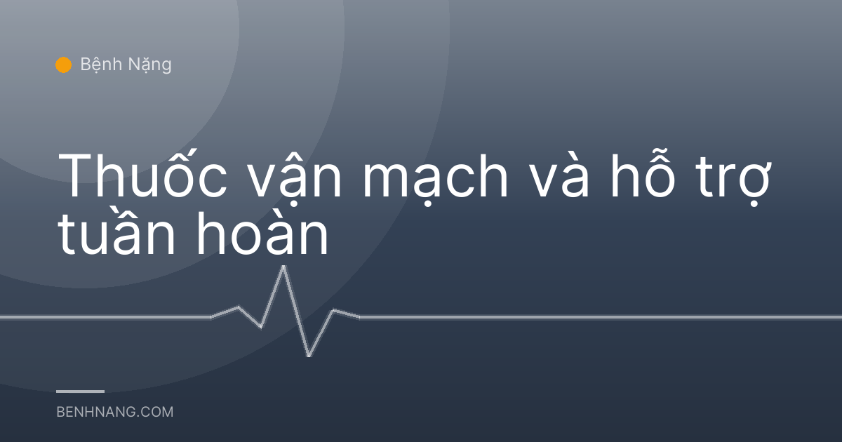 Thuốc vận mạch và hỗ trợ tuần hoàn